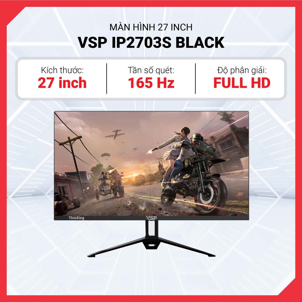 Màn hình VSP 27 inch IP2703S IPS FHD 165Hz Màu BLACK