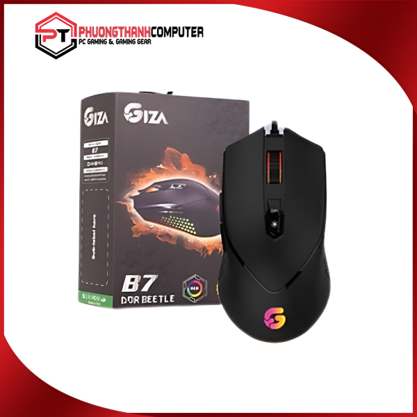 Chuột VSPTech Giza B7 Dor Beetle RGB Gaming (Đen)