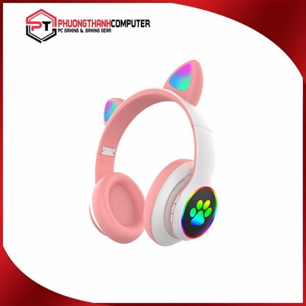 Tai nghe mèo bluetooth LED RGB SN-28