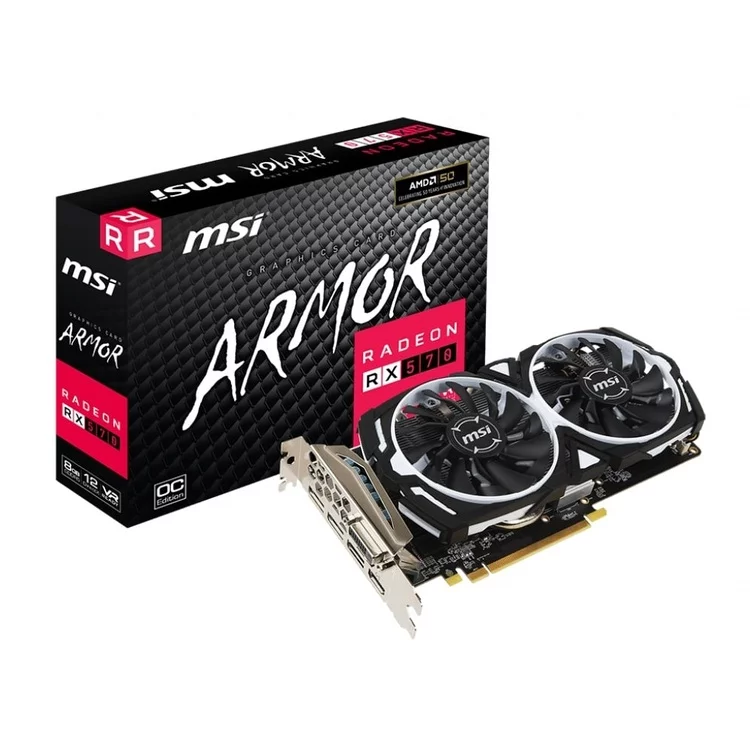 VGA MSI RX 570 8GB Armor Radeon chất lượng cao