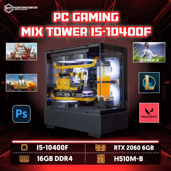 PC Gaming MIX Tower i5-10400F – RTX 2060 6GB