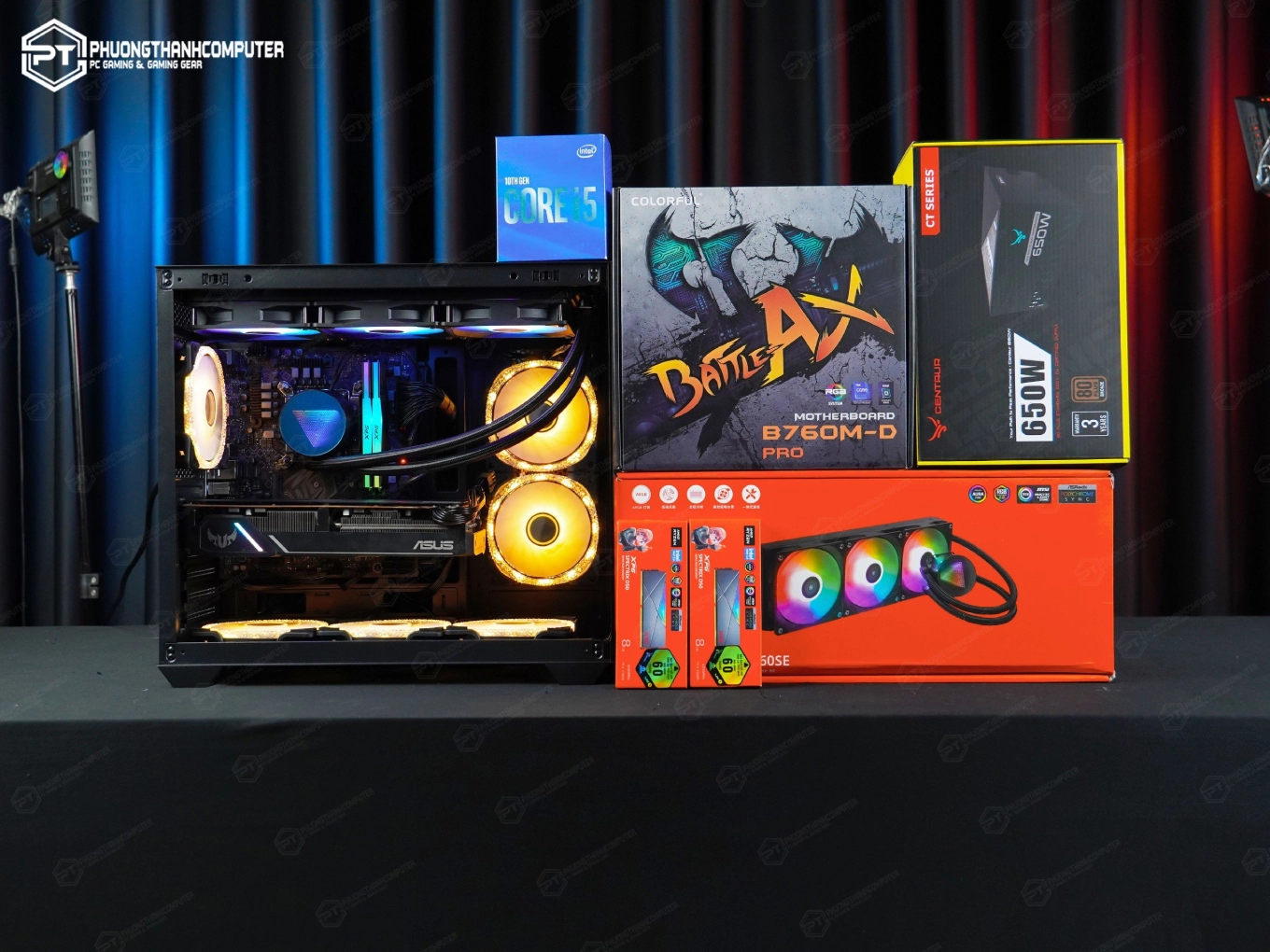 PC Tản nhiệt nước I5 12400F - RX 5600XT (1)