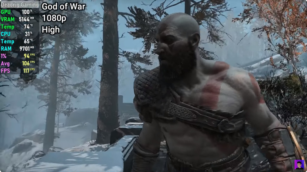 Test i7 14700K - RTX 4060 God of War