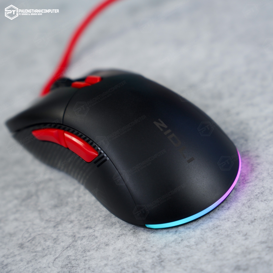 Chuột Gaming ZIDLI M85, LED RGB , Siêu Nhẹ 69G, Công Thái Học, 16000 DPI, Có Phần Mềm. (3)