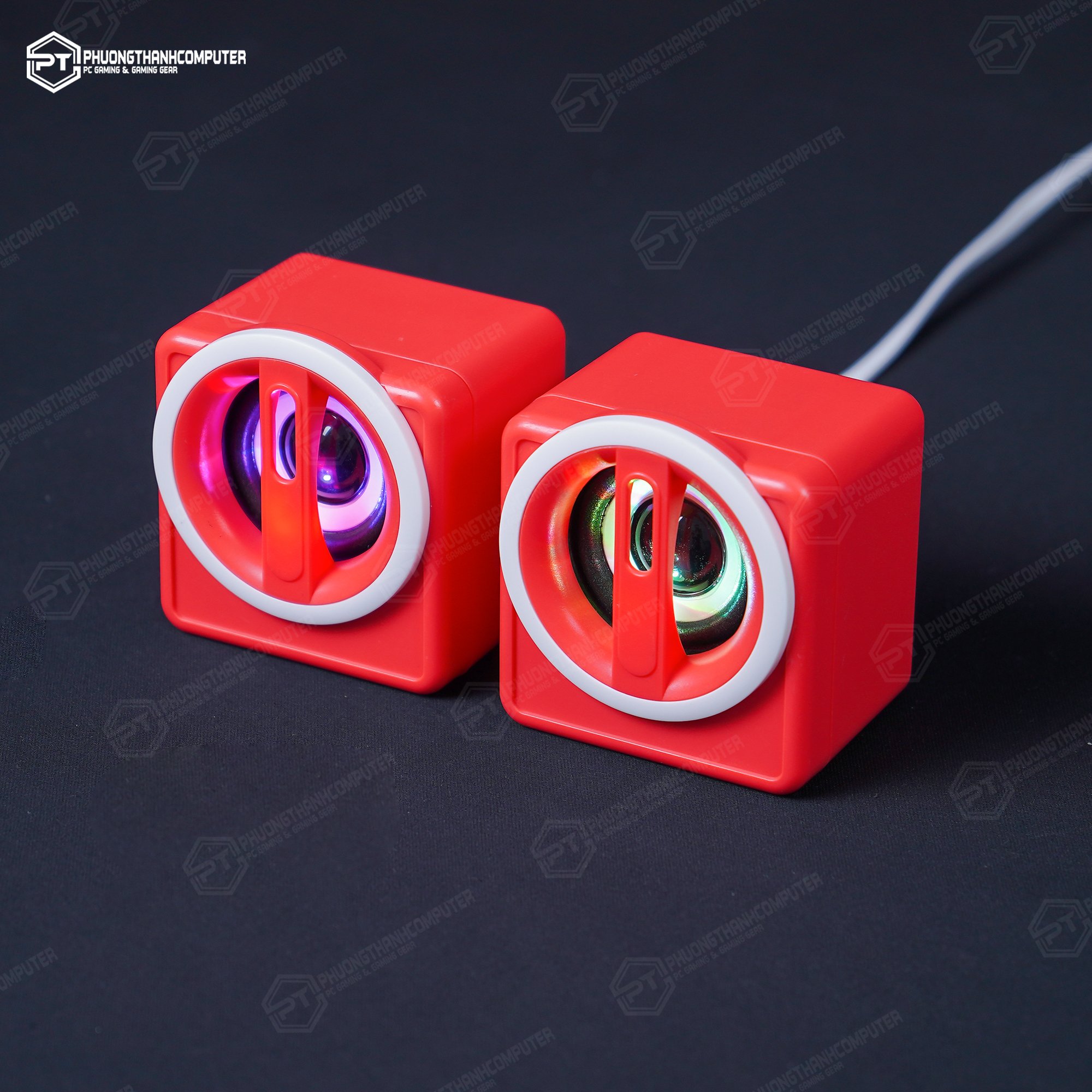 Cặp loa máy tính để bàn mini nhiều màu led rgb K1