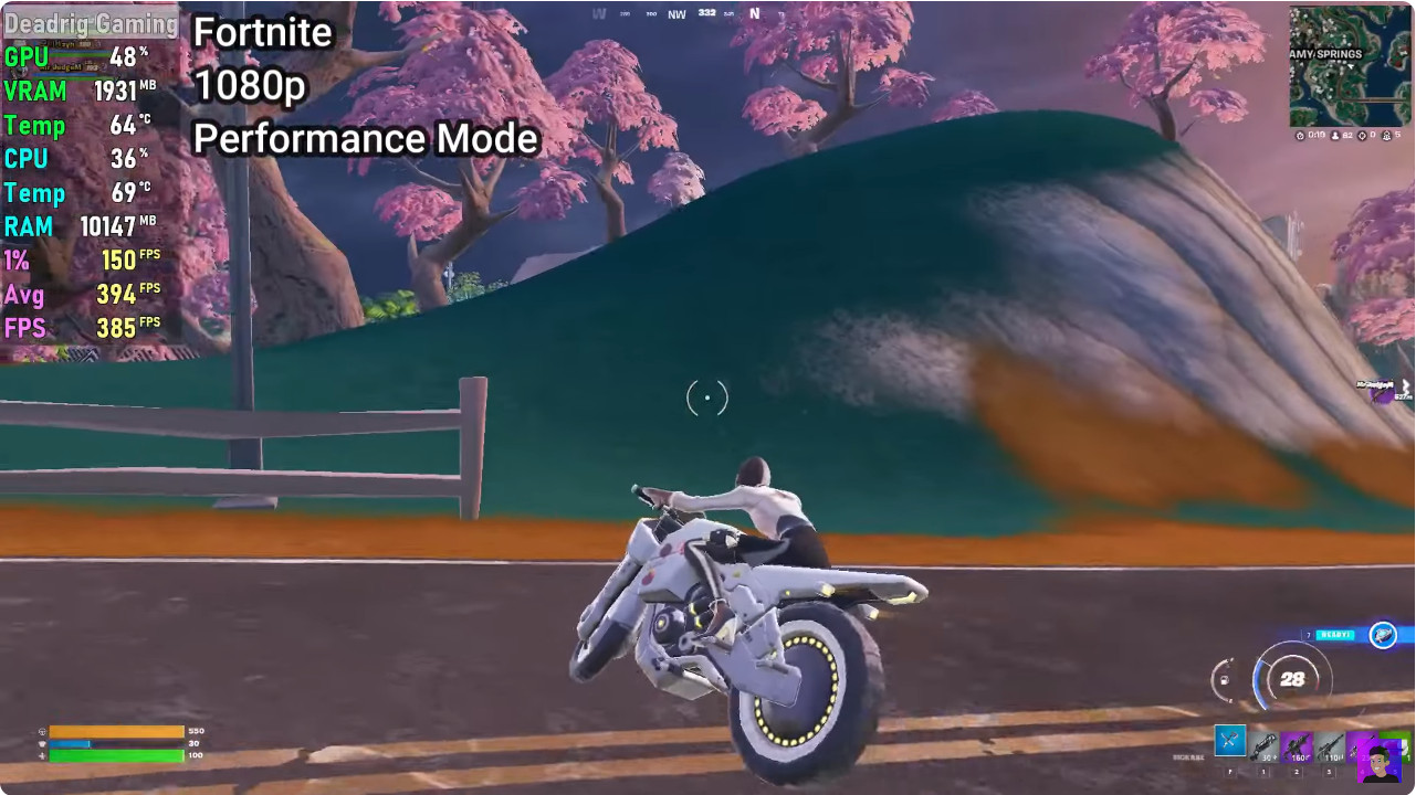 Test i7 14700K - RTX 4060 in Fortnite