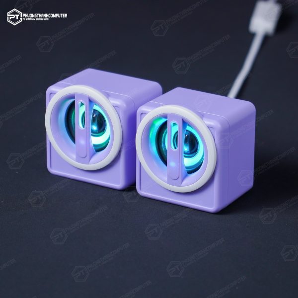 Cặp loa máy tính để bàn mini nhiều màu led rgb K1