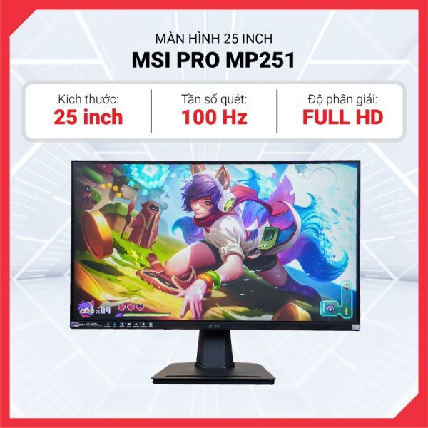 Màn hình LCD MSI PRO MP251 (1920x1080) FHD IPS 100Hz (7)