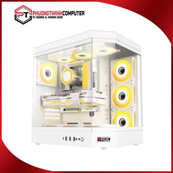 CASE MAGIC VILA ULTRA PRO TRẮNG_ Đen ATX (4)