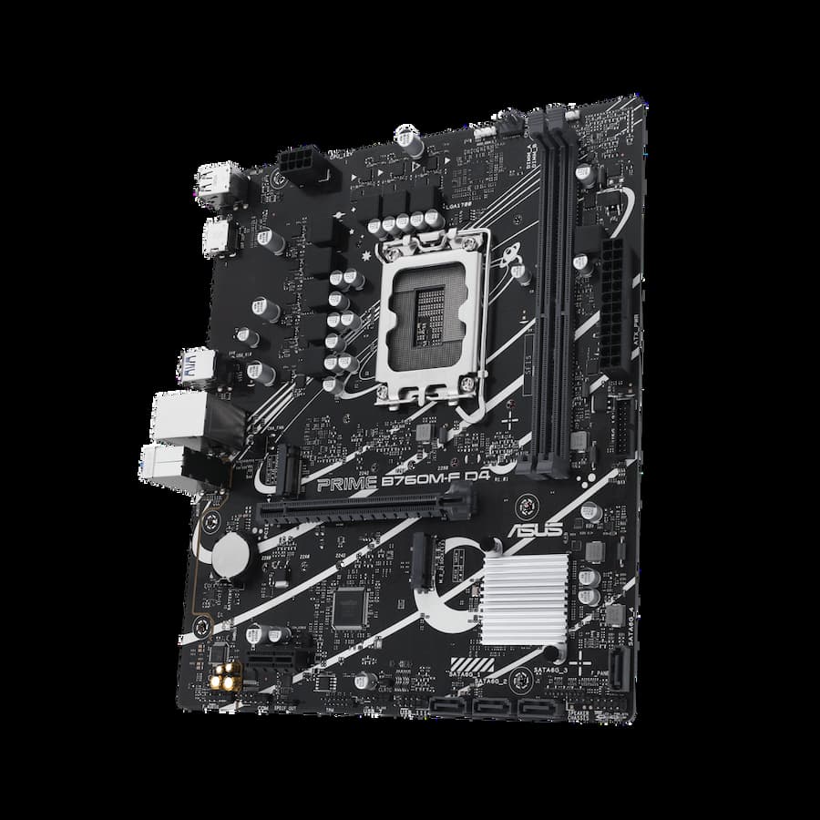 Mainboard ASUS Prime B760M-F D4 trong bộ PC Gaming I5 12400F - RTX 2060 super 8GB