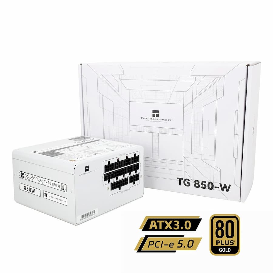 Nguồn Thermalright TG850 80 Plus Gold PCIe5.0 Trắng