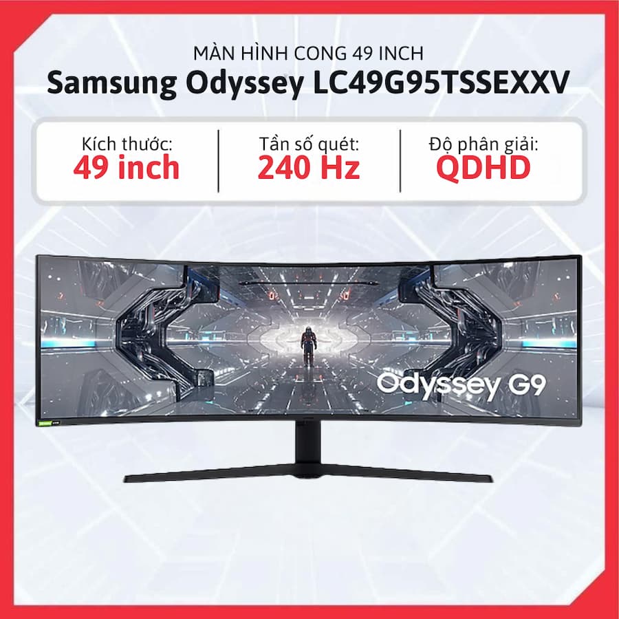 Màn hình cong G9 Gaming Samsung Odyssey LC49G95TSSEXXV 49 inch