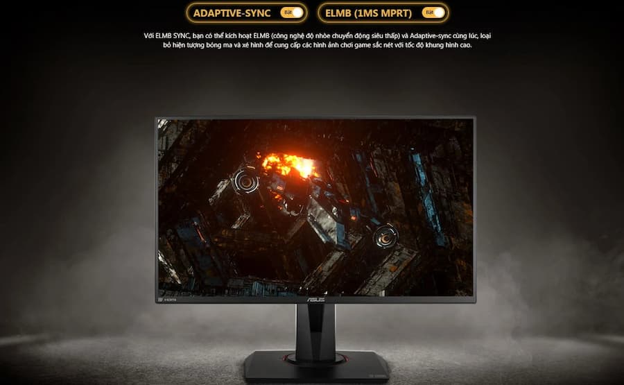 Công nghệ EXTREME LOW MOTION BLUR SYNC nâng cao độ sắc nét khi chơi game
