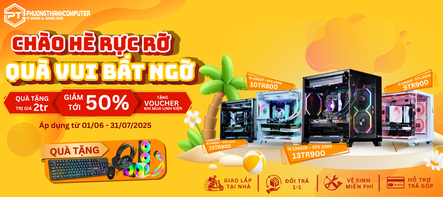 chuong trinh khuyen mai he 2025. cấu hình pc gaming đa nhiệm
