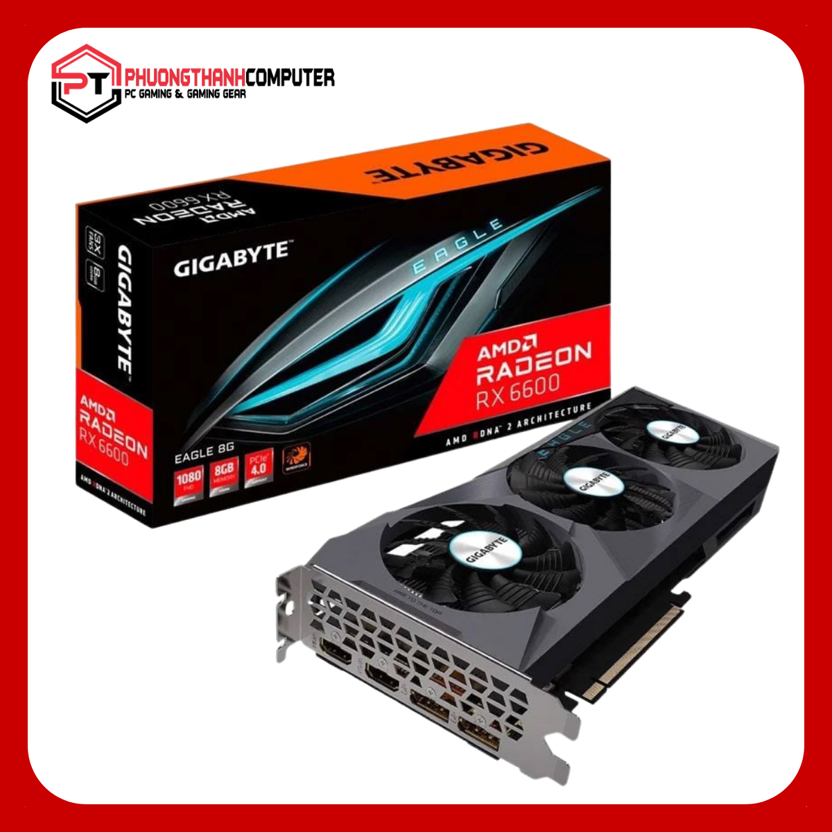 Card màn hình GIGABYTE RX 6600 EAGLE 8G (GV-R66EAGLE-8GD)