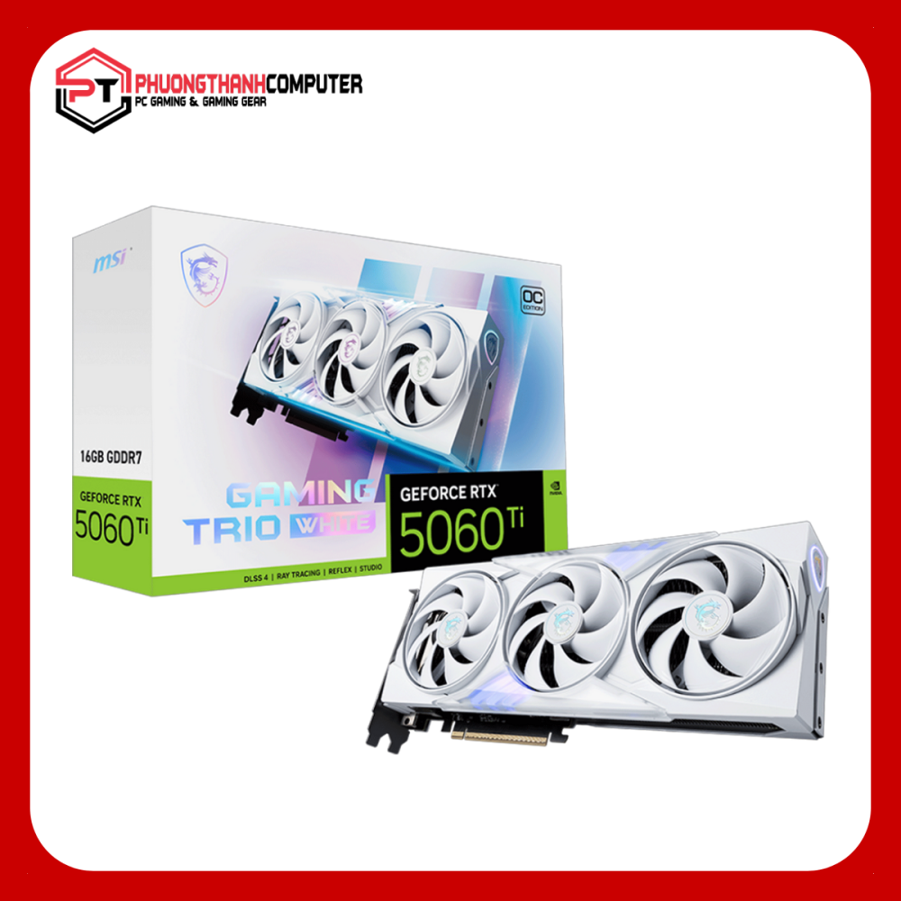 Card màn hình MSI GeForce RTX 5060 Ti 16G Gaming Trio OC White _anh 6
