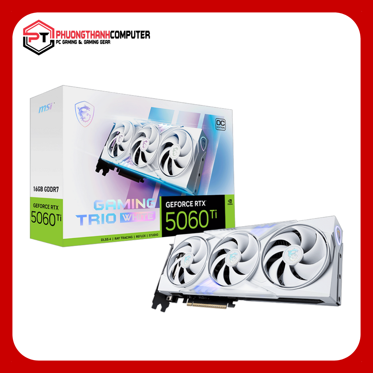 Card màn hình MSI GeForce RTX 5060 Ti 16G Gaming Trio OC White _anh 6 Card màn hình MSI GeForce RTX 5060 Ti 16G Gaming Trio OC White _anh 6