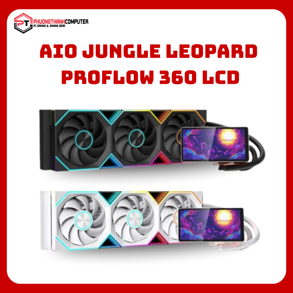 Tản Nước Leopard Pro Flow 360 LED RGB Màn Hình LCD