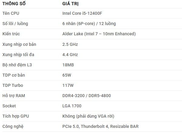 i5 12400F